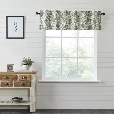 Green Country Floral Valance Curtain
