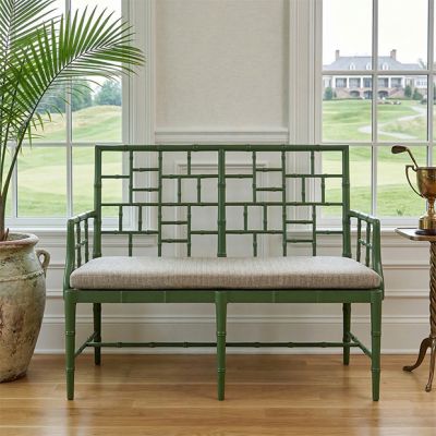 Green Mahogany Belleville Settee