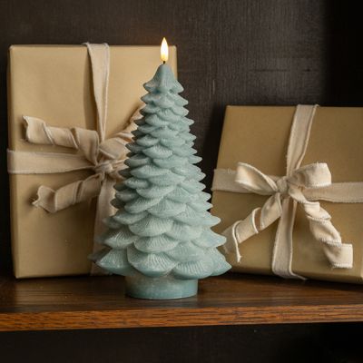 Green Spruce Tree Flameless Candle