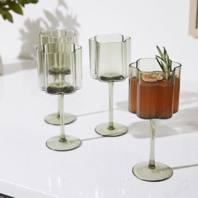 Grey Floret Wine Glass