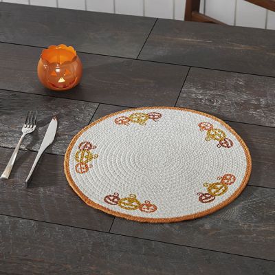 Grinning Jack O Lanterns Braided Placemat Set of 4