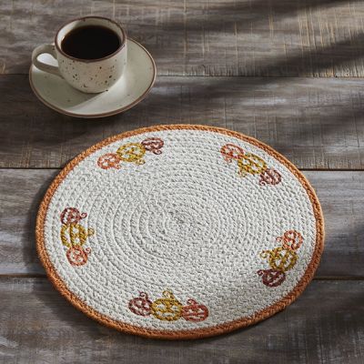 Grinning Jack O Lanterns Braided Trivet