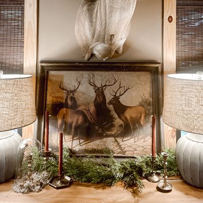 Group Of Stags Framed Wall Art