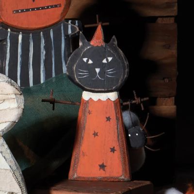 Halloween Cat Shelf Sitter