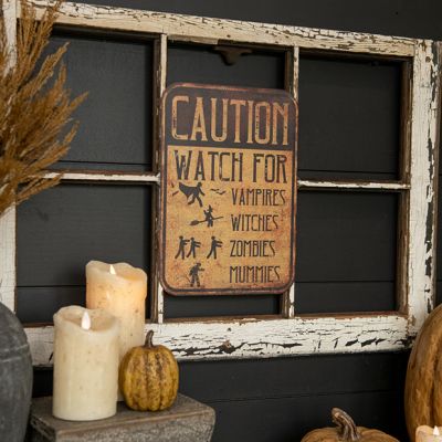 Halloween Caution Wall Sign