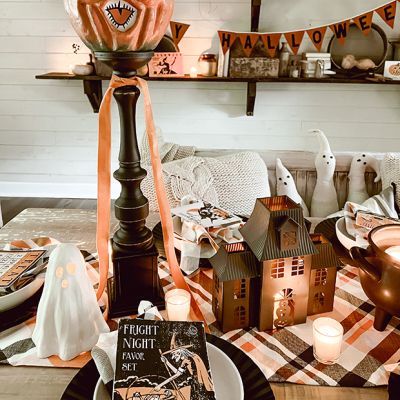 Halloween Plaid Table Runner