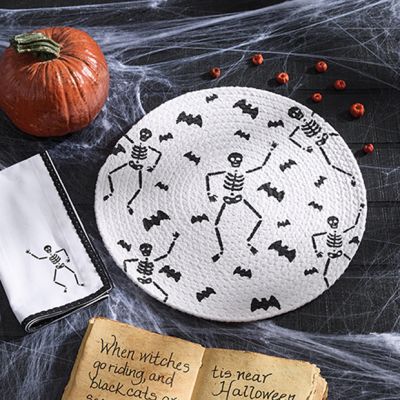Halloween Skeleton Round Placemat