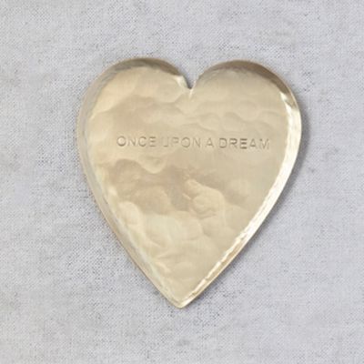 Hammered Brass Heart Trinket Dish
