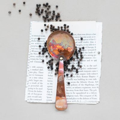 Hammered Copper Serving Spoon
