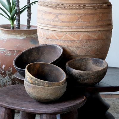 Hand Carved African Milking Bowl