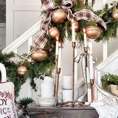 Hand Forged Metal 5 Arm Candelabra