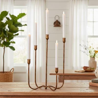 Hand Forged Metal 5 Arm Candelabra