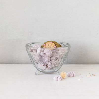 Hand Pressed Glass Bowl