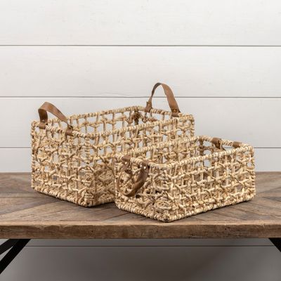 Handled Latticework Display Baskets Set of 2