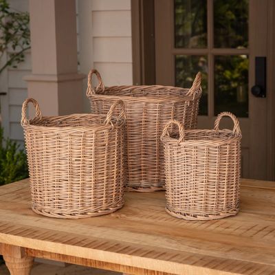 Handled Storage Basket Collection Set of 3