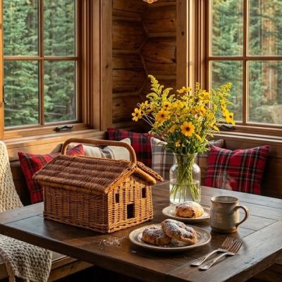 Handled Wicker Homestead Hideaway Basket