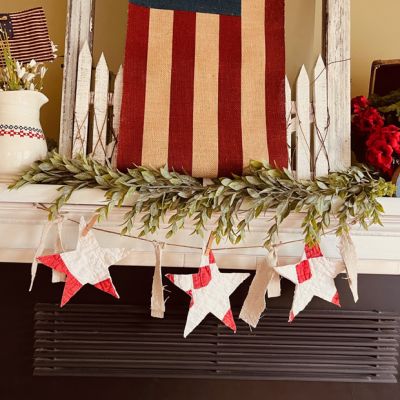 Handmade Americana Star Quilt Banner