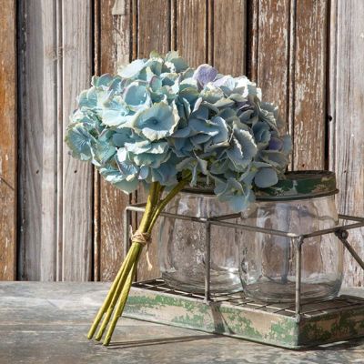 Handmade Blue 3 Stem Hydrangea Bundle