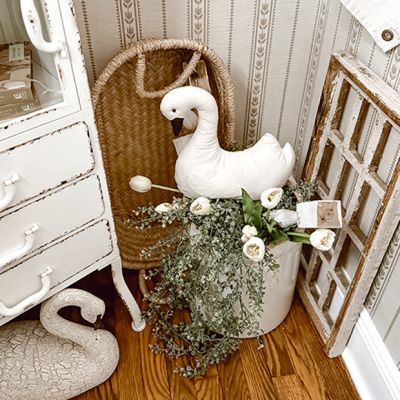 Handmade Decorative Swan Plush Pillow