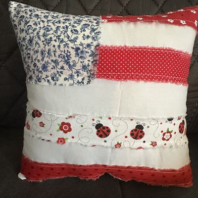 Handmade Patriotic Accent Pillow