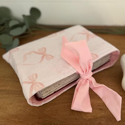 Handmade Pink Bow Bible Cover