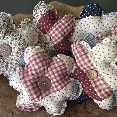 Handmade Primitive Fabric Flower Bowl Fillers Set of 2