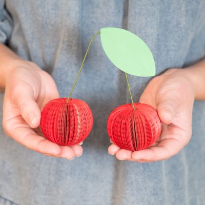 Handmade Repurposed Book Cherries Accent Piece