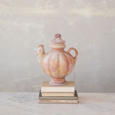 Handmade Rustic Terracotta Chicken Shaped Pitcher