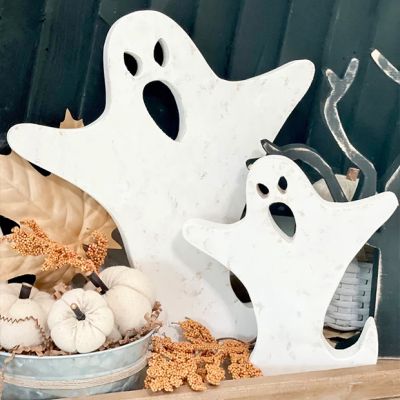 Handmade Wood Ghost Set of 2