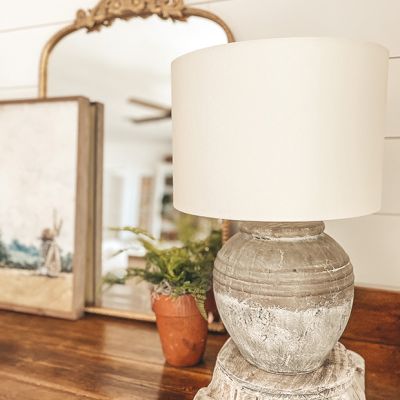 Handsome Weathered Table Lamp