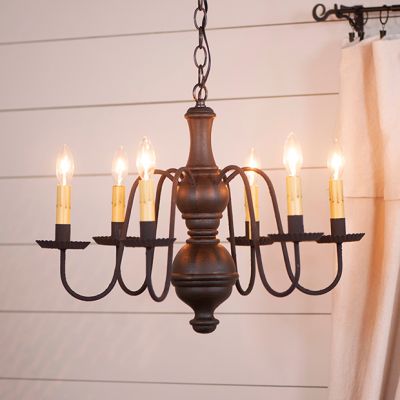 Hanging 6 Arm Farmhouse Chandelier
