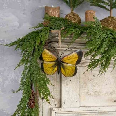 Hanging Black and Yellow Butterfly Set of 2