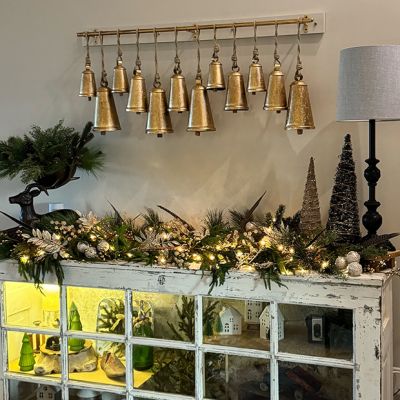 Hanging Brass Bells Wall Decor
