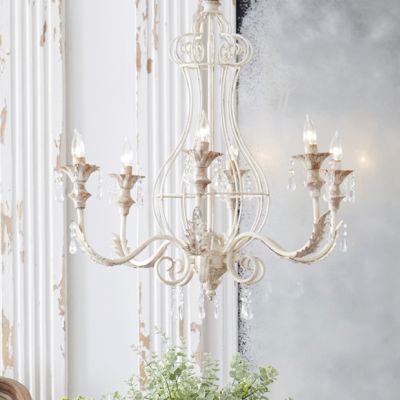 Hanging Crystals Cage Chandelier