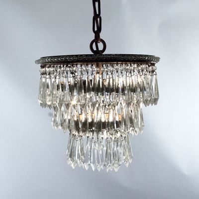 Hanging Crystals Tiered Chandelier 