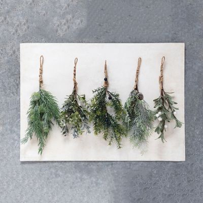 Hanging Decorative Evergreen Bunch Set of 5