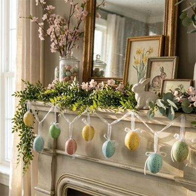 Hanging Easter Eggs Garland Set of 2
