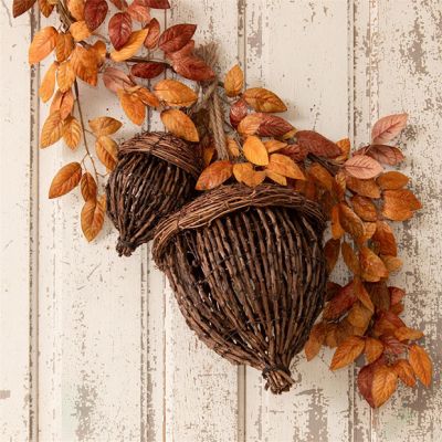 Hanging Hand Woven Grapevine Acorns