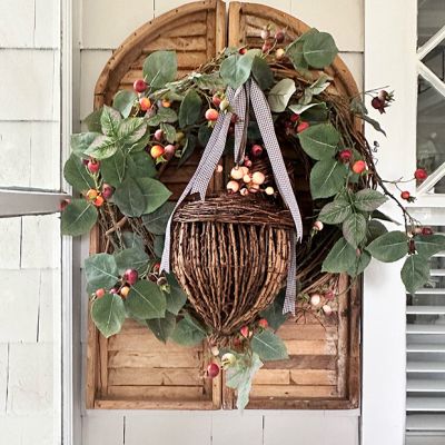 Hanging Hand Woven Grapevine Acorns