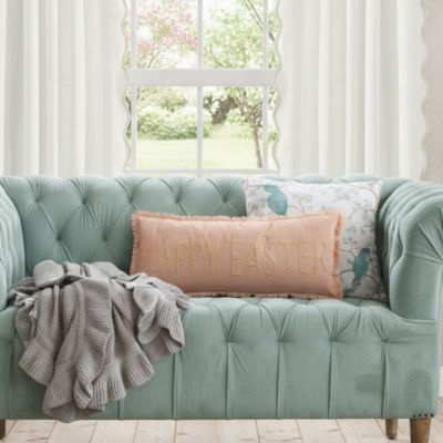 Happy Easter Pink Lumbar Pillow