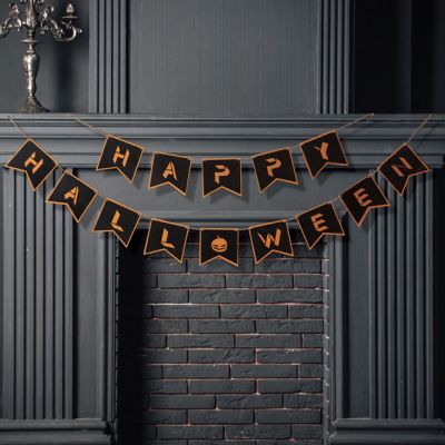 Happy Halloween Metal Pennant Banner