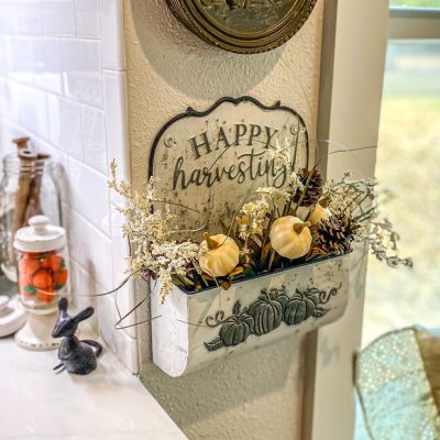 Happy Harvesting Metal Wall Pocket