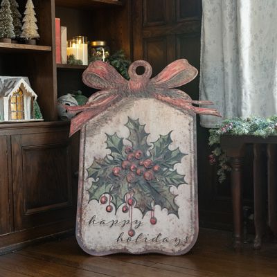 Happy Holidays Metal Dummy Board Sign