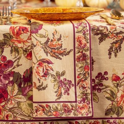 Harvest Bounty Antique Ivory Cotton Dinner Napkin Set of 4