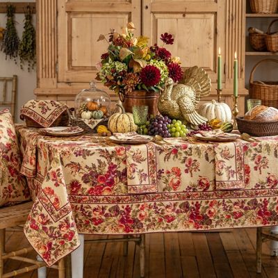 Harvest Bounty Antique Ivory Cotton Tablecloth