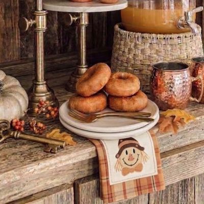 Harvest Plaid Scarecrow Kitchen Towel
