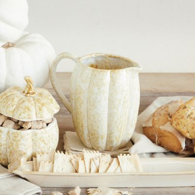 Harvest Pumpkin Stoneware Pitcher