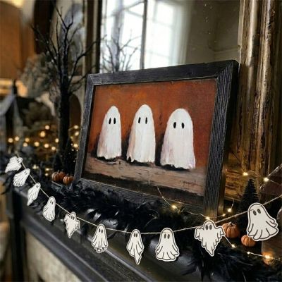 Haunted Hearth Ghost Glow Garland