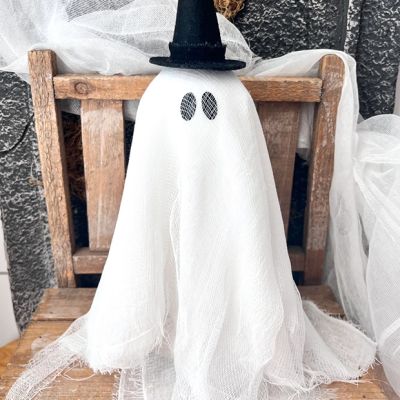 Haunted Hollow Primitive Witch Ghost Shelf Sitter