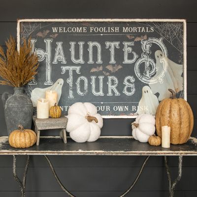 Haunted Tours Metal Wall Sign 48 Inch